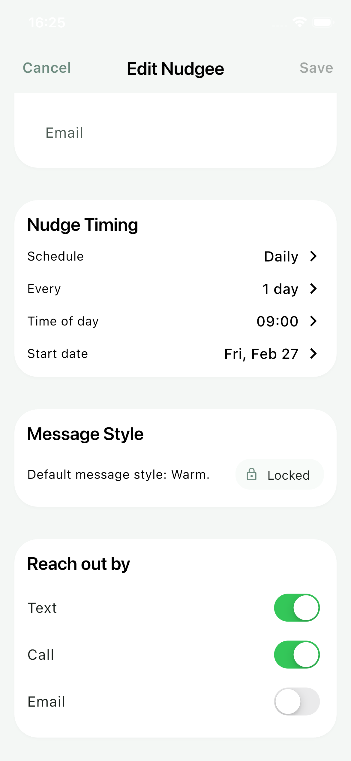 Choose a rhythm iPhone preview